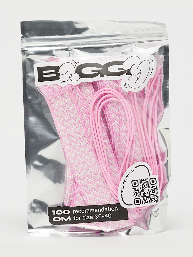 BAGGY, Tape Laces 100cm, light pink, Image 1 of 2