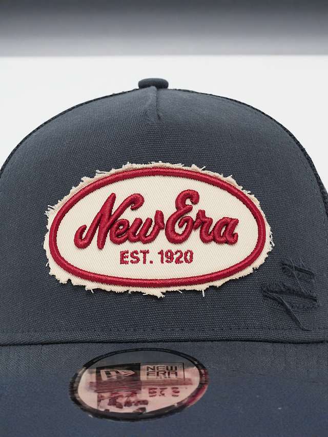 New Era, 9Forty A-Frame Trucker Oval Canvas Distress, blue, Image 4 of 4