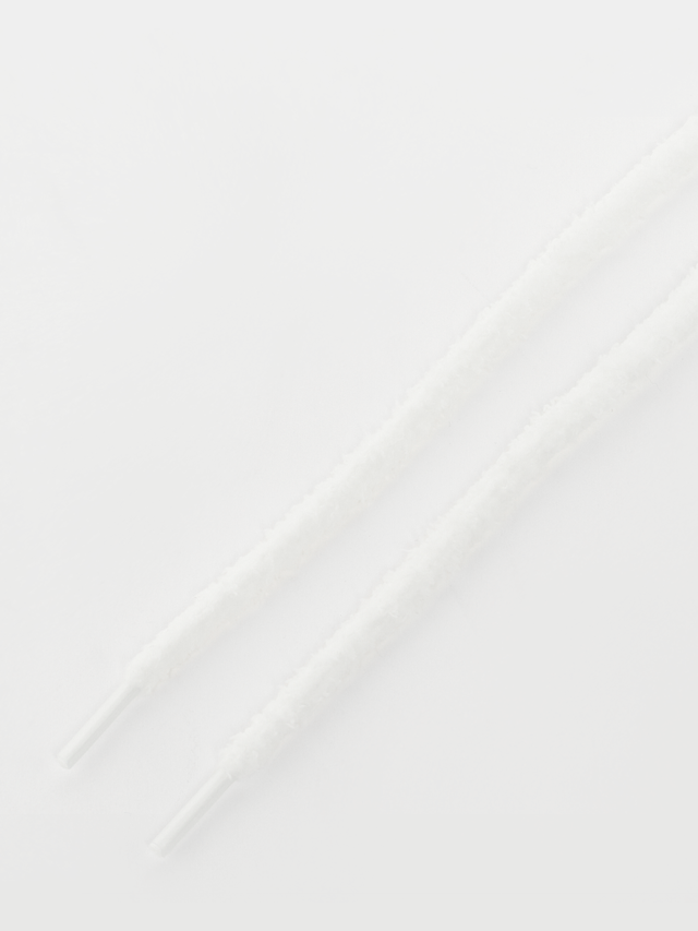 BAGGY, Round Fuzzy Laces 100cm, white, Image 2 of 2