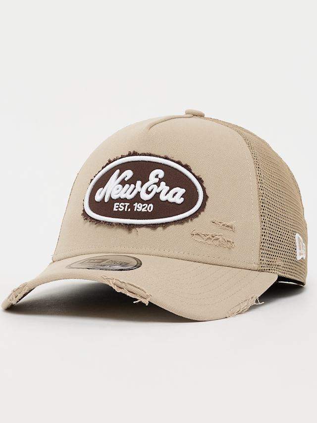 New Era, 9Forty A-Frame Trucker Oval Canvas Distress, beige, Image 1 of 4