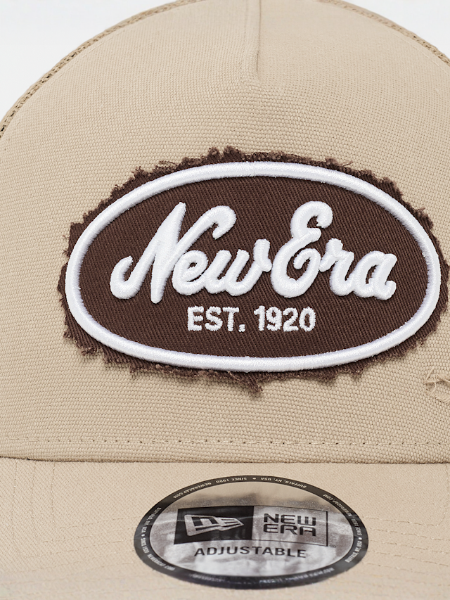 New Era, 9Forty A-Frame Trucker Oval Canvas Distress, beige, Image 4 of 4