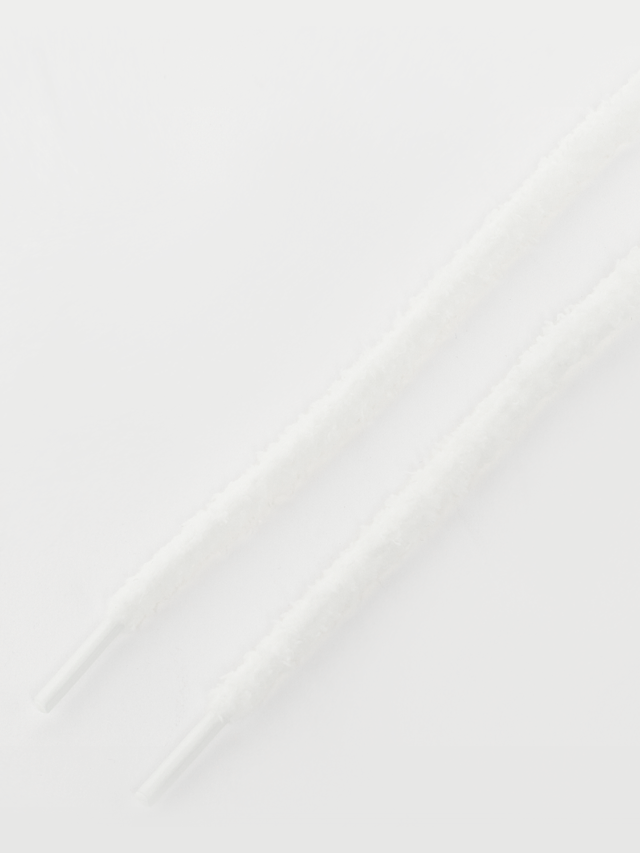 BAGGY, Round Fuzzy Laces 120cm, white, Image 2 of 2