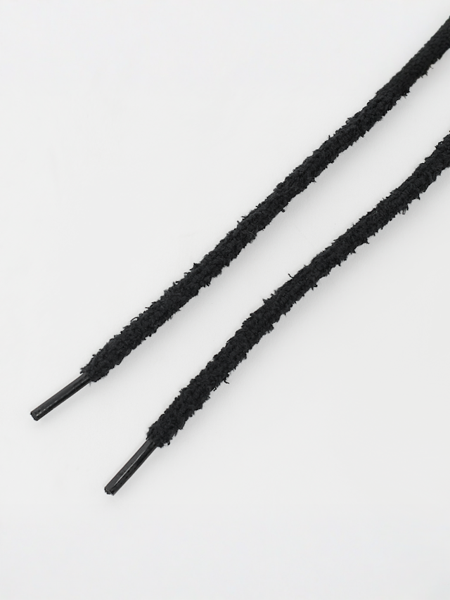 BAGGY, Round Fuzzy Laces 100cm, black, Image 2 of 2
