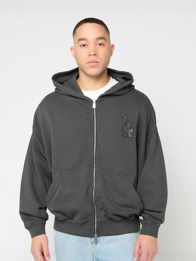 New Era, MLB Washed Fullzip Hoodie Los Angeles Dodgers, grey, Image 2 of 5