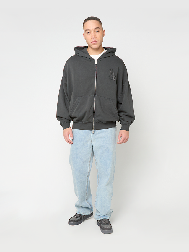 New Era, MLB Washed Fullzip Hoodie Los Angeles Dodgers, grey, Image 5 of 5