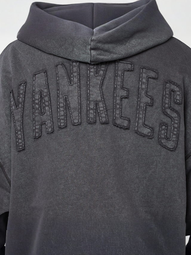 New Era, MLB Washed Fullzip Hoodie New York Yankees, black, Image 4 of 5