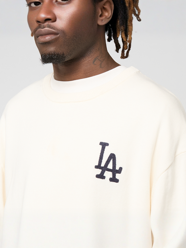 New Era, MLB Essential Knit Sweater Los Angeles Dodgers, beige, Image 3 of 5