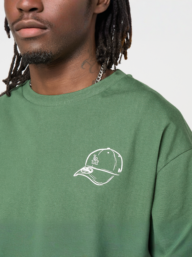 New Era, MLB Baseball Graphic Os Tee Los Angeles Dodgers Cig, green, Image 3 of 6