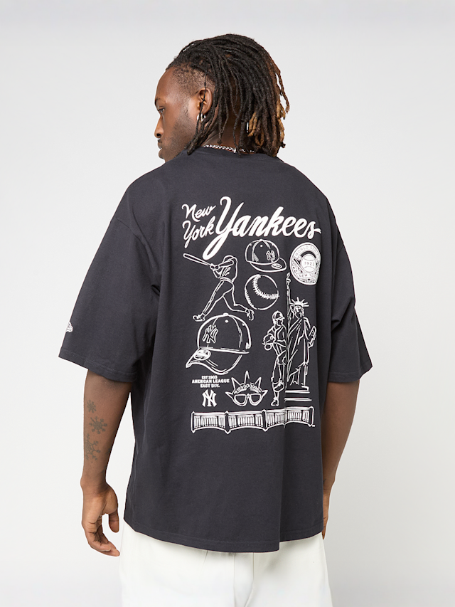 New Era, MLB Baseball Graphic Oversized Tee New York Yankees, black, Image 1 of 6