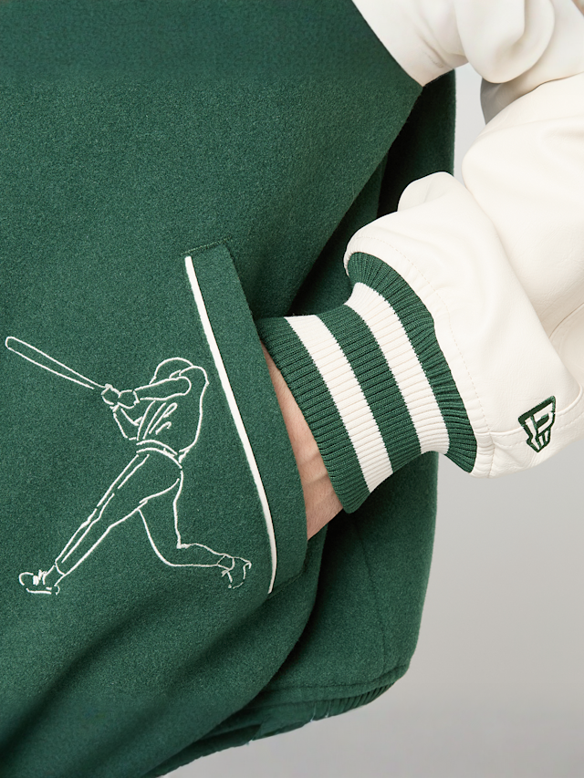 New Era, MLB Varsity Jacket Los Angeles Dodgers, green, Image 4 of 7