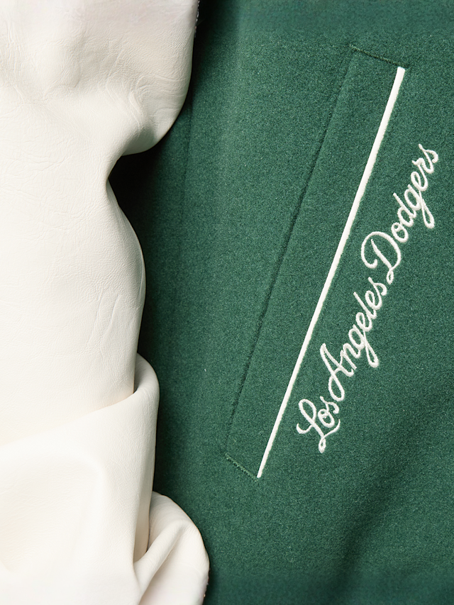 New Era, MLB Varsity Jacket Los Angeles Dodgers, green, Image 6 of 7