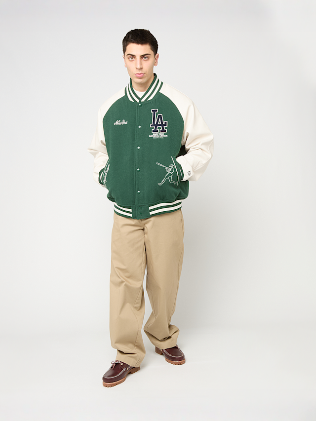 New Era, MLB Varsity Jacket Los Angeles Dodgers, green, Image 7 of 7