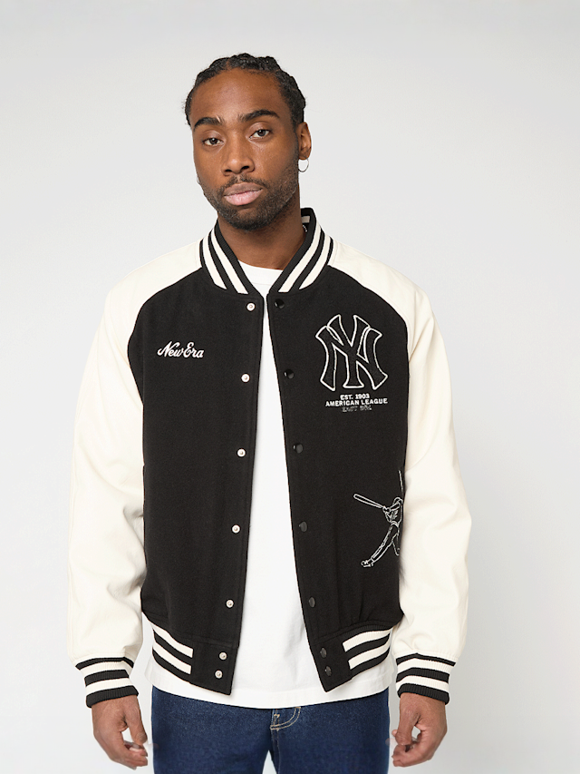 New Era, MLB Varsity Jacket Los Angeles Dodgers, black, Image 1 of 7