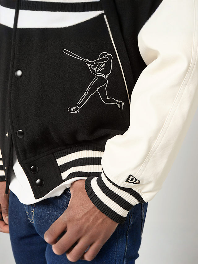 New Era, MLB Varsity Jacket Los Angeles Dodgers, black, Image 5 of 7