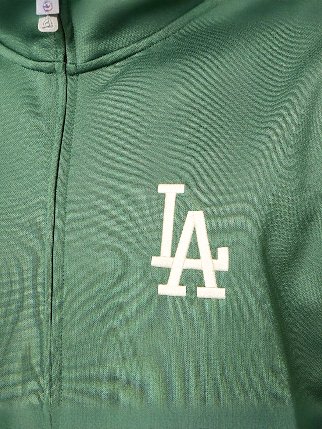 New Era, MLB Piping Track Top Los Angeles Dodgers, green, Image 3 of 6