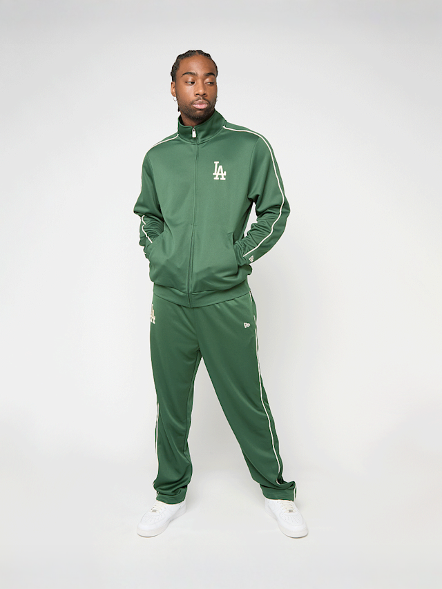 New Era, MLB Piping Track Top Los Angeles Dodgers, green, Image 6 of 6