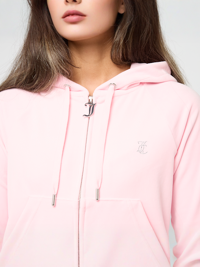 Juicy Couture, MADISON HOODIE ALMOND BLOSSOM, light pink, Image 3 of 5