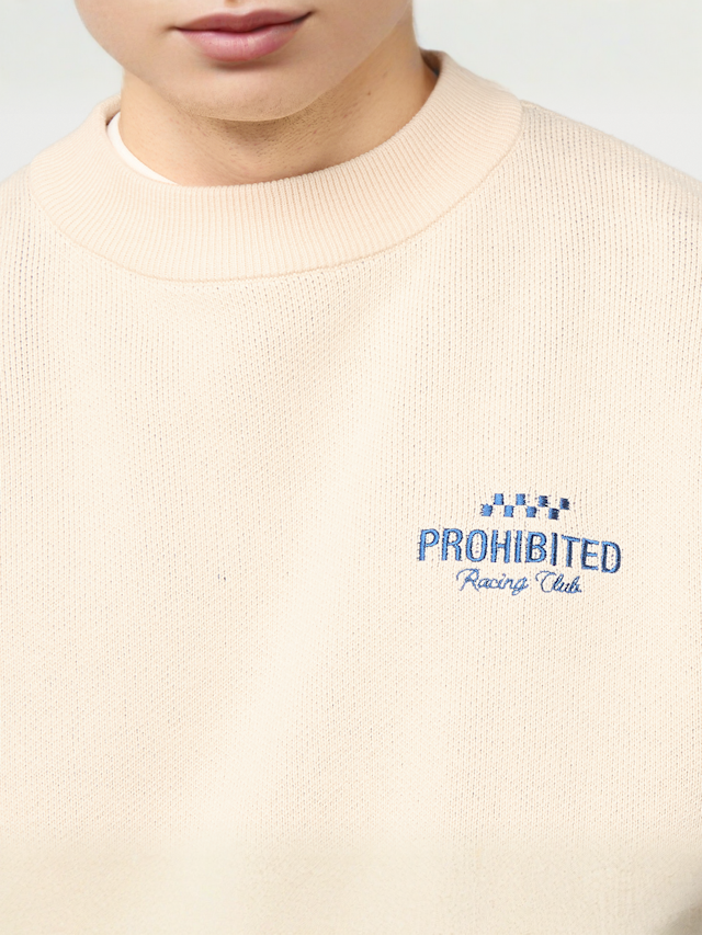 Prohibited, Vortex Knit Sweater, beige, Image 3 of 4