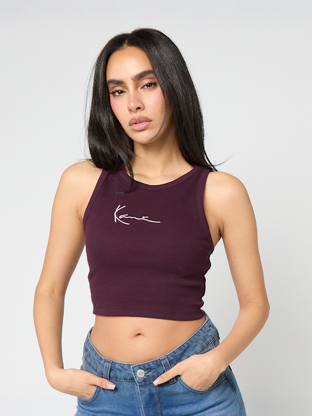 Karl Kani, Small Signature Essential Racer Rib Top, purple, Image 1 of 4