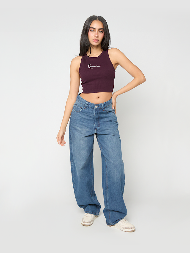 Karl Kani, Small Signature Essential Racer Rib Top, purple, Image 4 of 4