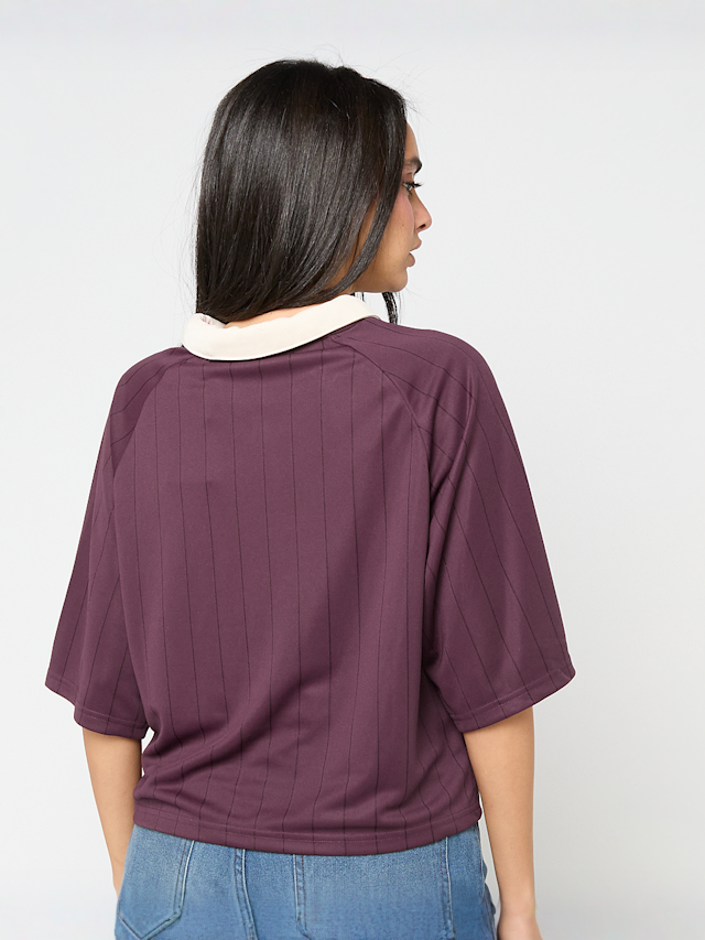 Karl Kani, OG Shadow Pinstripe Soccer Jersey, red, Image 2 of 4