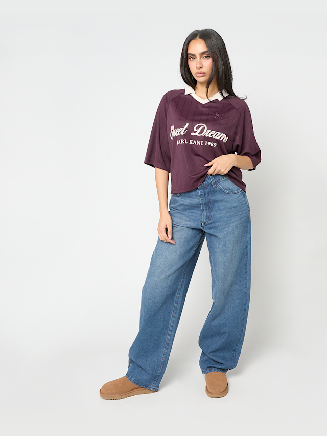 Karl Kani, OG Shadow Pinstripe Soccer Jersey, red, Image 4 of 4