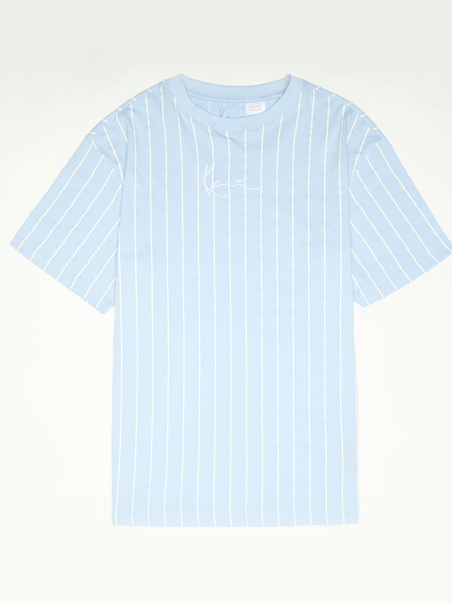 Karl Kani, Small Signature Essential Pinstripe Tee Junior, blue, Image 1 of 3