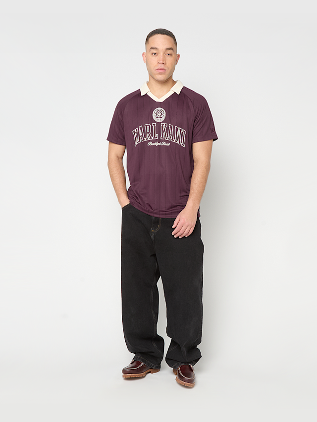 Karl Kani, Heritage Emblem Shadow Pinstripe Soccer Jersey, red, Image 4 of 4