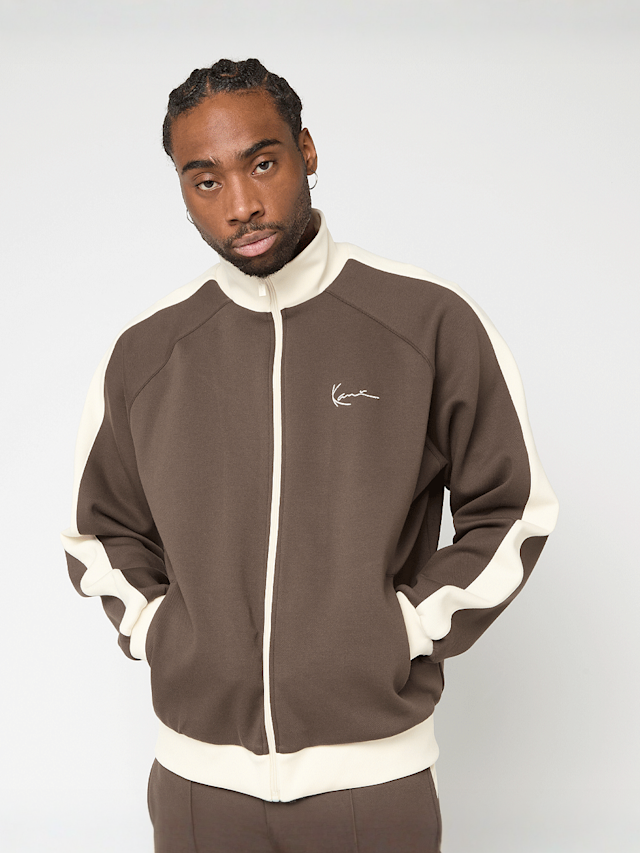 Karl Kani, Signature Sidestripe Pique Trackjacket, brown, Image 1 of 4