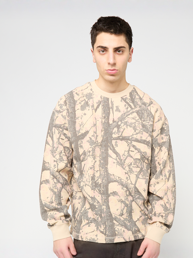 Karl Kani, Signature Wood Camo Waffle Longsleeve, multi-colour, Image 1 of 4