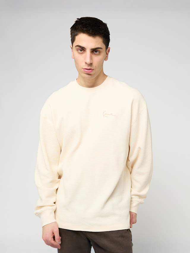 Karl Kani, Signature  Waffle Longsleeve, white, Image 1 of 4
