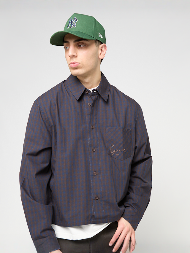 Karl Kani, Signature Check Boxy Shirt, blue, Image 1 of 4