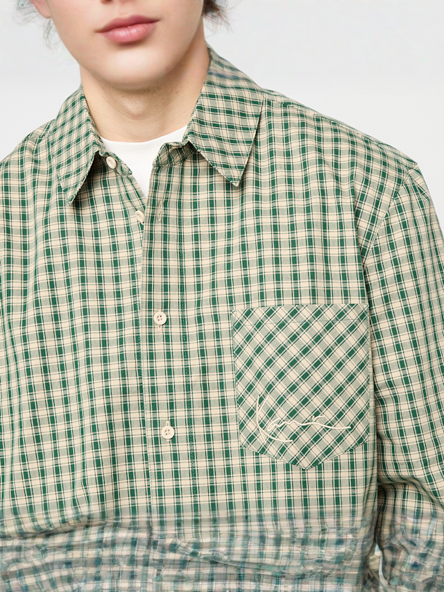 Karl Kani, Signature Check Boxy Shirt, green, Image 3 of 4