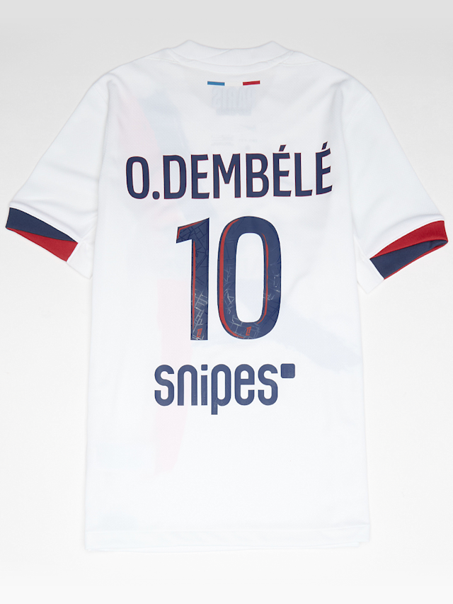 Nike, Dembélé / No. 10 / Paris Saint-Germain Nike Kids Away Stadium 2024/25, white, Image 1 of 8
