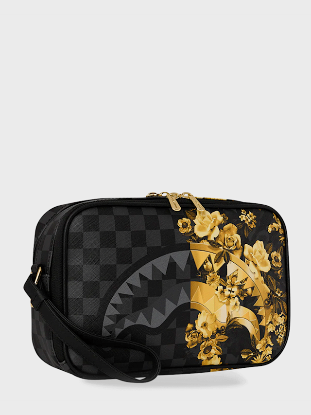 SPRAYGROUND, Gold Floral Remis Toiletry Brick, black, Image 2 of 4