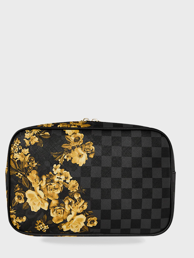 SPRAYGROUND, Gold Floral Remis Toiletry Brick, black, Image 3 of 4