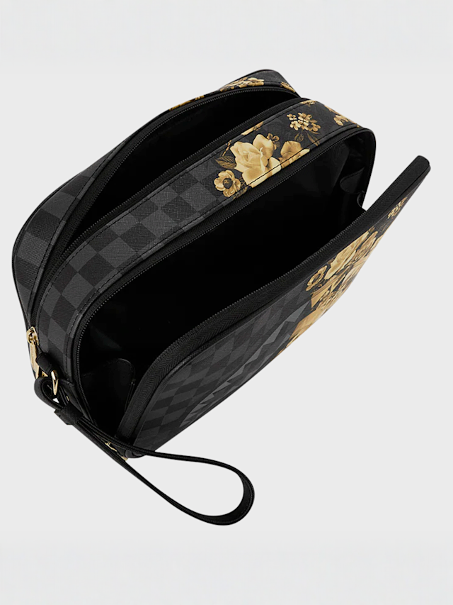 SPRAYGROUND, Gold Floral Remis Toiletry Brick, black, Image 4 of 4