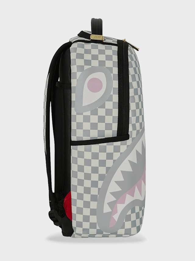 SPRAYGROUND, Cream Check Side Drip Backpack, grey, Image 3 of 8