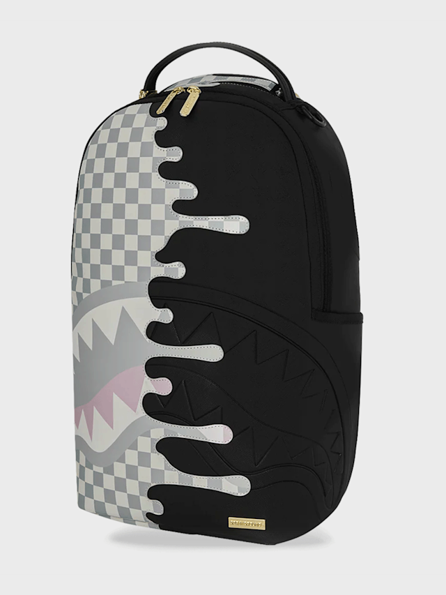 SPRAYGROUND, Cream Check Side Drip Backpack, grey, Image 5 of 8