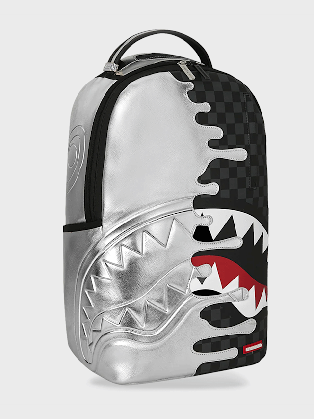 SPRAYGROUND, Silver Side Drip Backpack, silver, Image 2 of 9