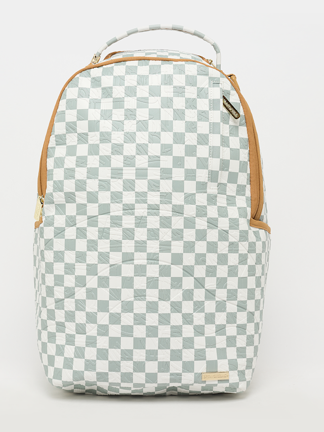 SPRAYGROUND, Graff Embossed Cream Check Backpack, white, Image 1 of 6