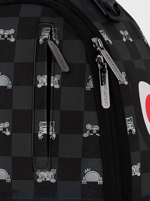 SPRAYGROUND, Gray Peeking Character Check Backpack, grey, Image 6 of 8