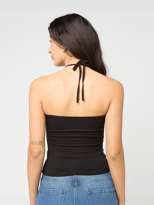 Felicious, Flower Neckholder Top, black, Image 2 of 4