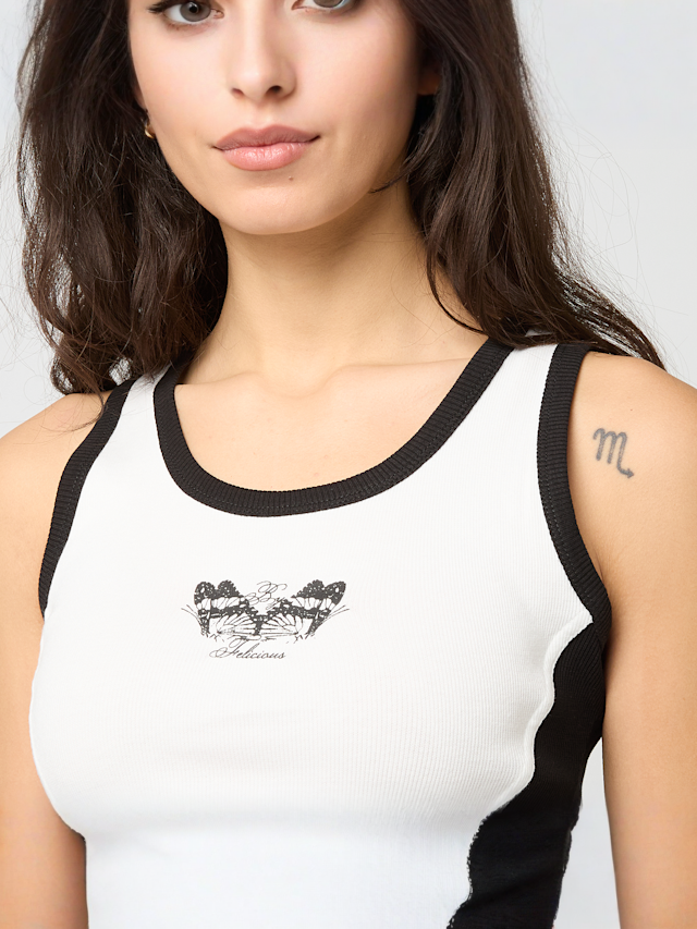 Felicious, Ribbed Tank Top, white, Image 3 of 4