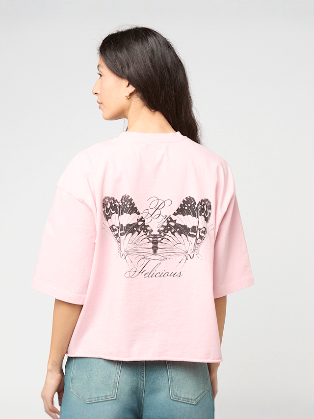 Felicious, Cropped destroyed Tee, Pink, Image 1 of 5
