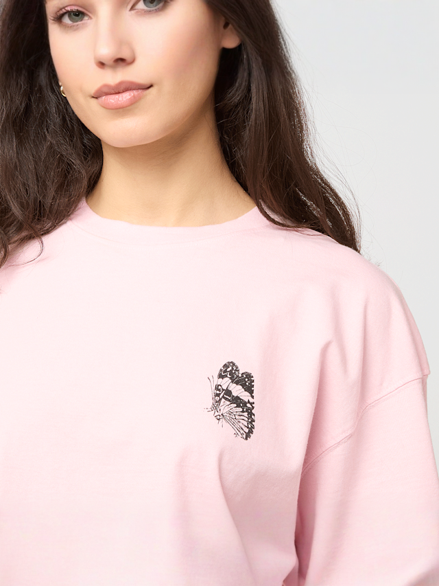 Felicious, Cropped destroyed Tee, Pink, Image 3 of 5