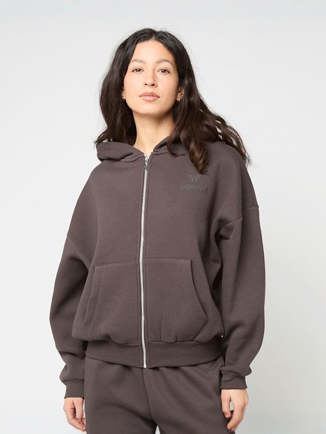 Felicious, Basic Chest Logo Zipper, brown, Image 1 of 4