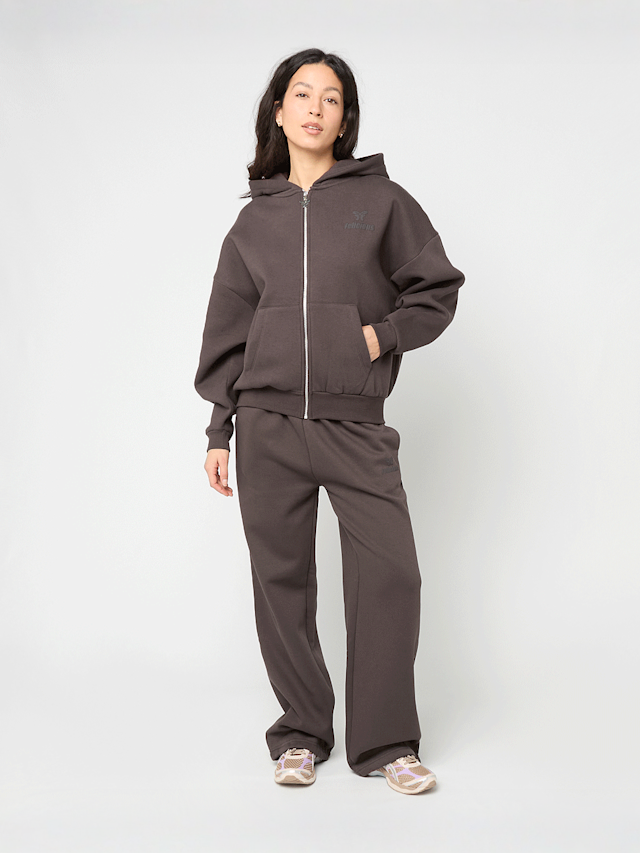 Felicious, Basic Chest Logo Zipper, brown, Image 4 of 4