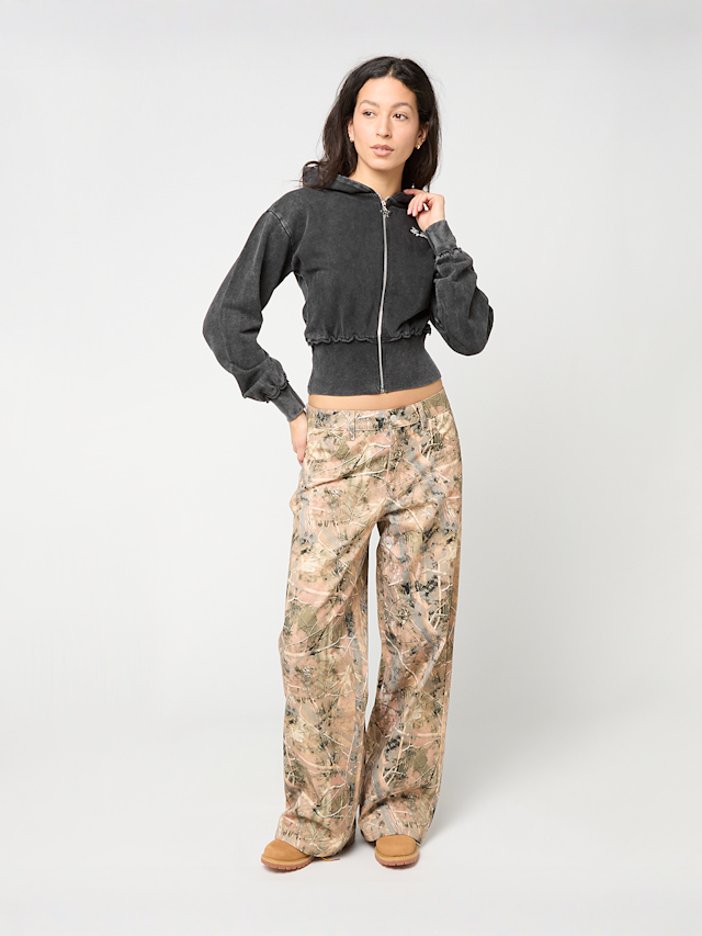Felicious, Washed cropped Sweat Jacket, grijs, Afbeelding 4 van 4