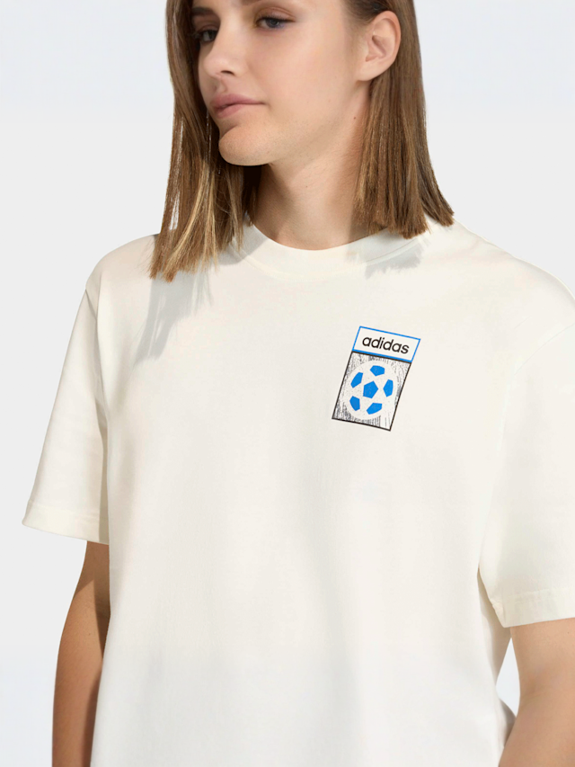 adidas Originals, Archive Country Flag Tee Shirt, beige, Image 3 of 6